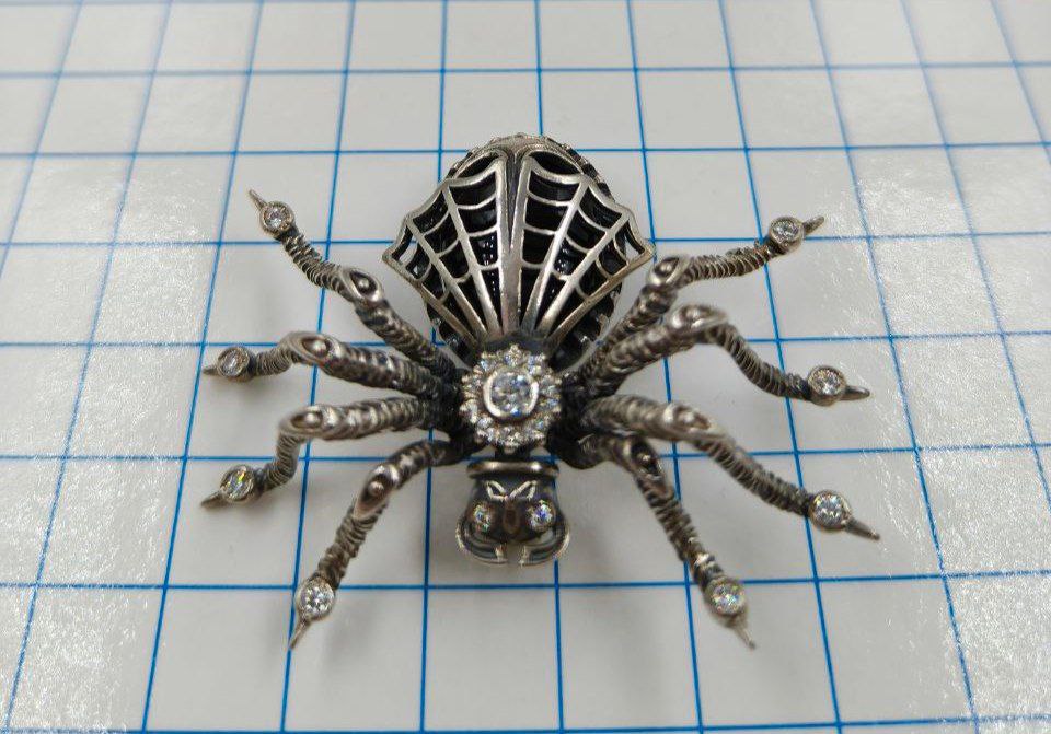 №a4052 Брошь Паук Денег