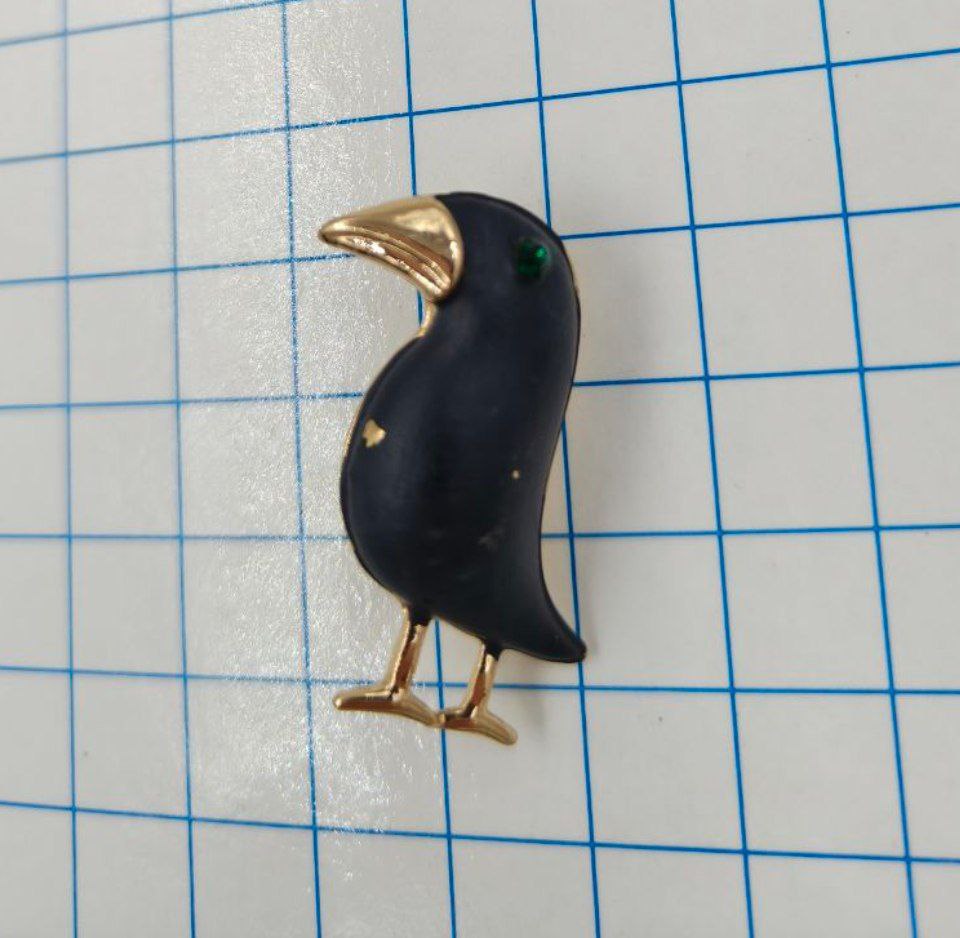 №a4096 Брошь Ворон-помощник — изображение 2
