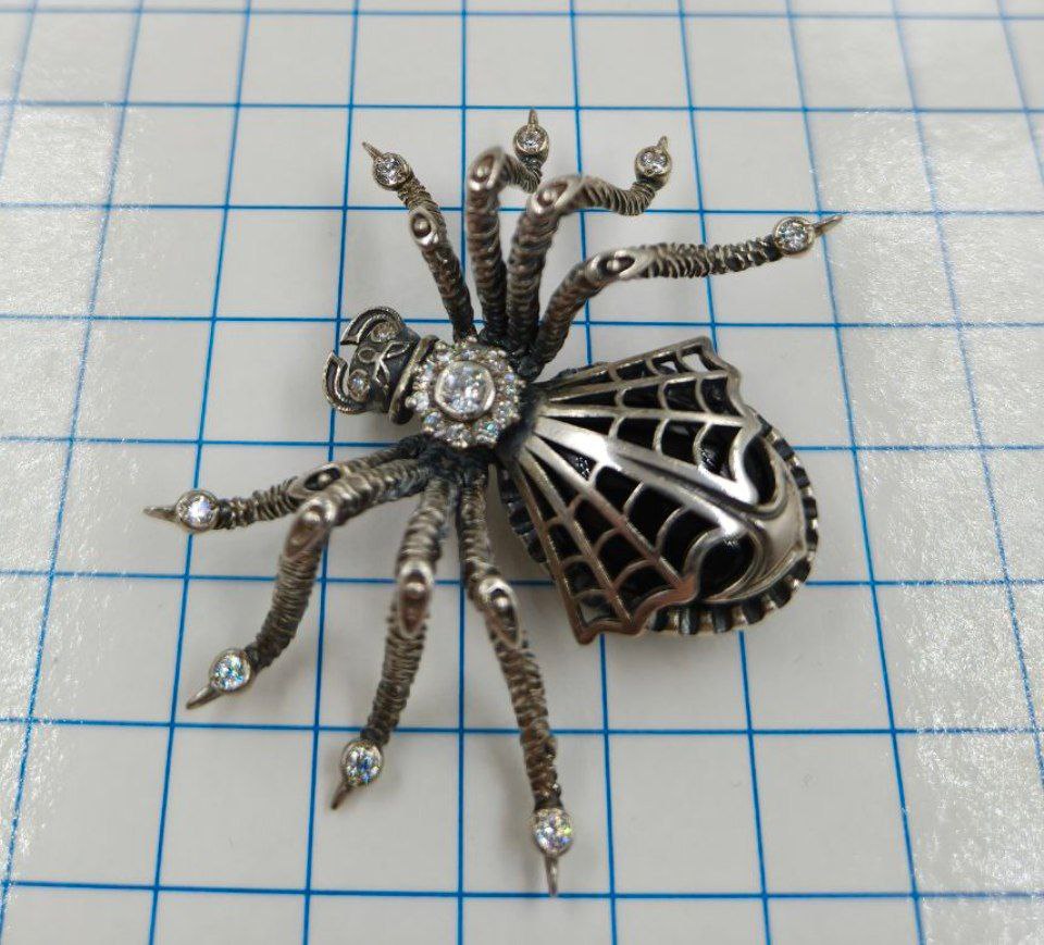 №a4052 Брошь Паук Денег — изображение 2